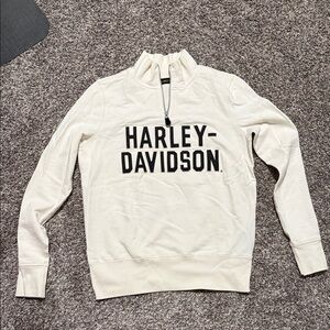 Harley-Davidson Cream Zip-Up Sweater